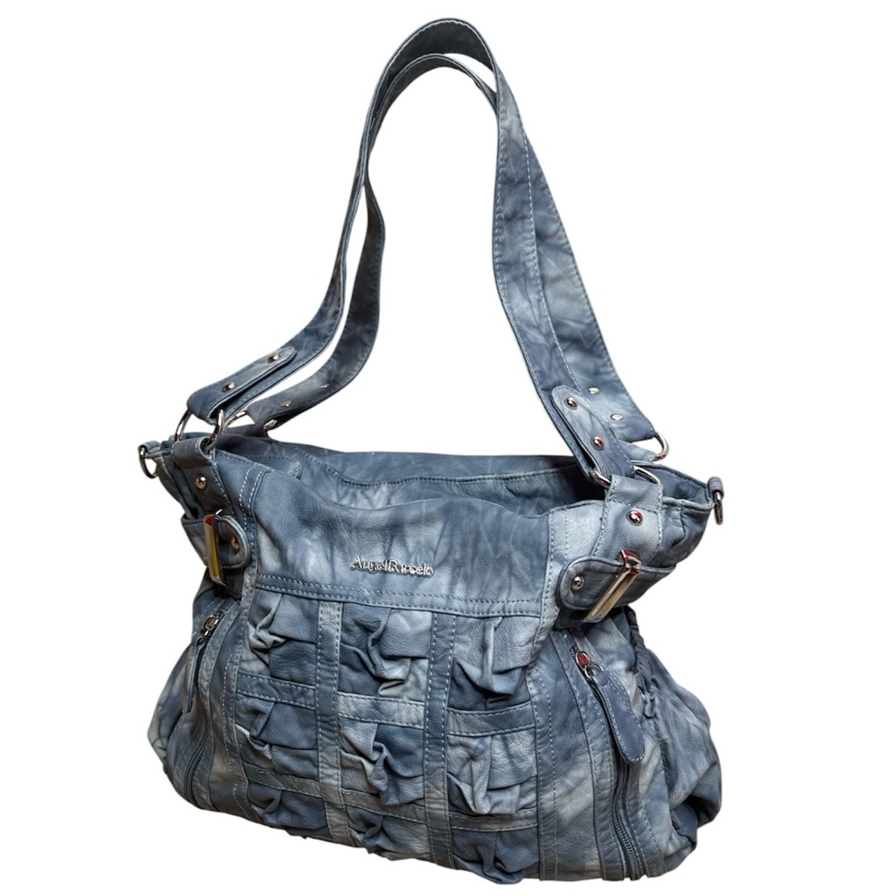 Angel  Barcelo Blue Shoulder Bag